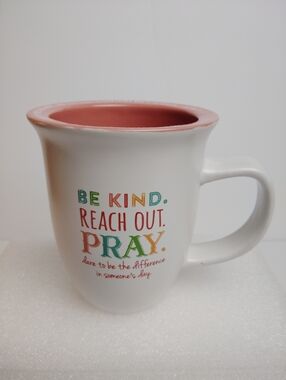 Abbey Press “Be Kind Reach Out PRAY” Ceramic Mug Inspirational Verse 12 oz.